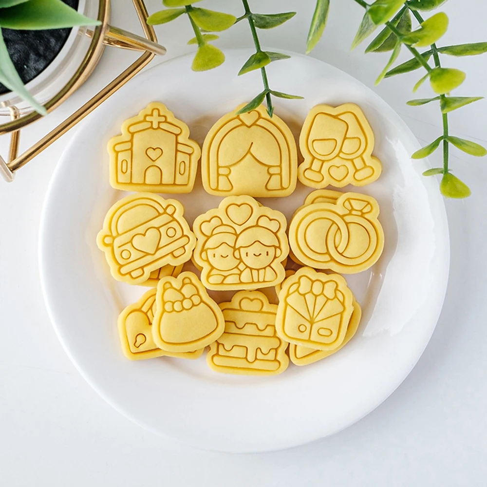 

Cartoon Mini Wedding Cookie Mould DIY Baking Tools Fondant Cake Decorating Moulds