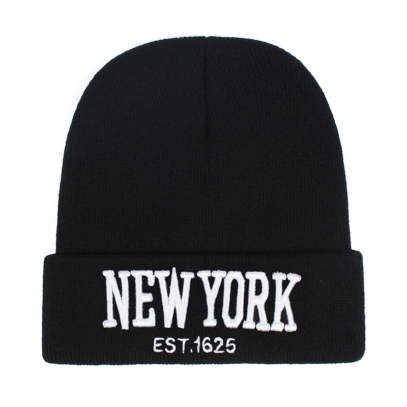 New York 1625 Embroidery Beanies Hat Men Woman Fashion winter Warm hat Knitted Soft Caps Bone Ski Skullies wool hats gorras