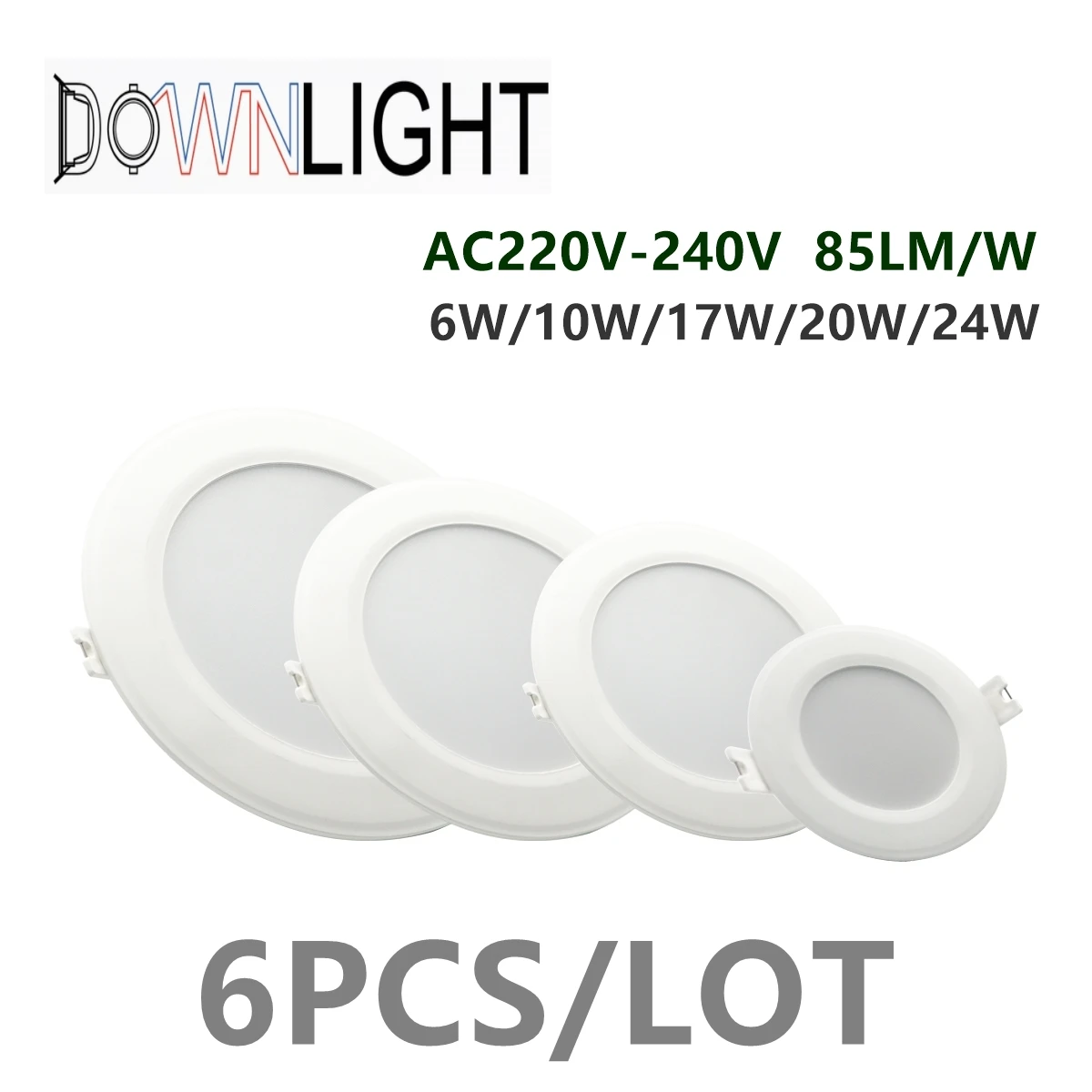 

Led Recessed Downlight Ceiling Lamp AC100-240V 6W-24W High power high lumen is suitable for kitchen living room shopping mall