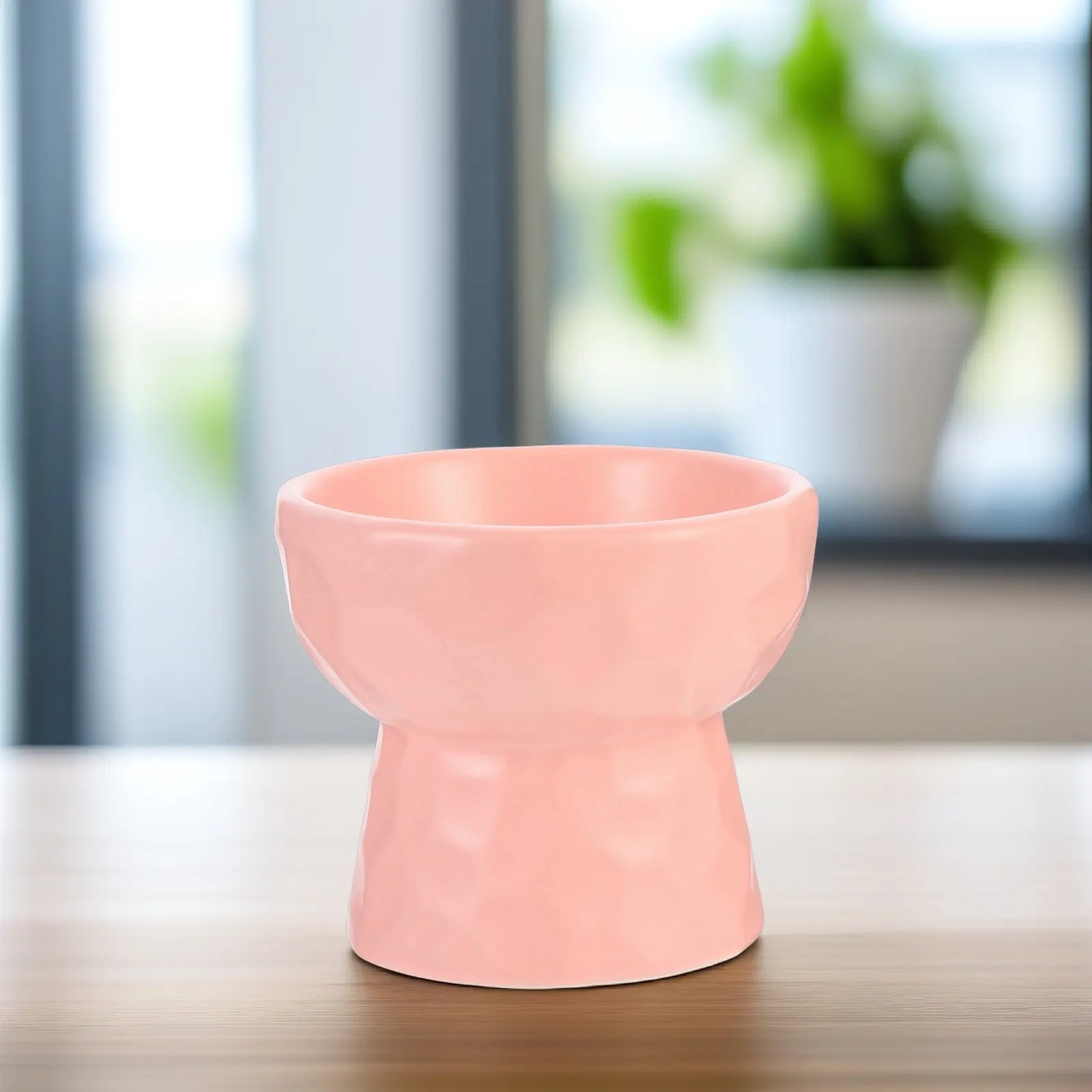 

Pet Elevated Food Basin Ceramic Cat Food Bowl Stable Base Smooth Surface Easy Clean Dog Water Container Decorative