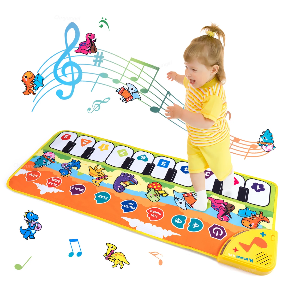 어린이를위한 피아노 매트 80*30cm 유아 바닥 키보 - Musical Instruments Names 리뷰 및 가격
