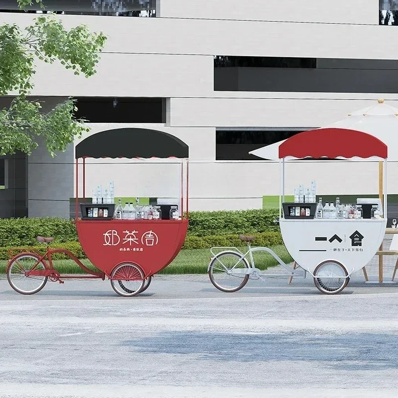 A  YH55  Night Market Creative Stall Car Nordic Reverse Donkey Food Cart Ice Cream Drink Stall Car Multifunctional Car