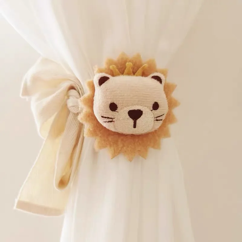 

Новинка 2025, минималистичные подхваты для штор с мультяшными животными, регулируемые ремни без перфорации, трансграничная горячая распродажа, милый декор для окон