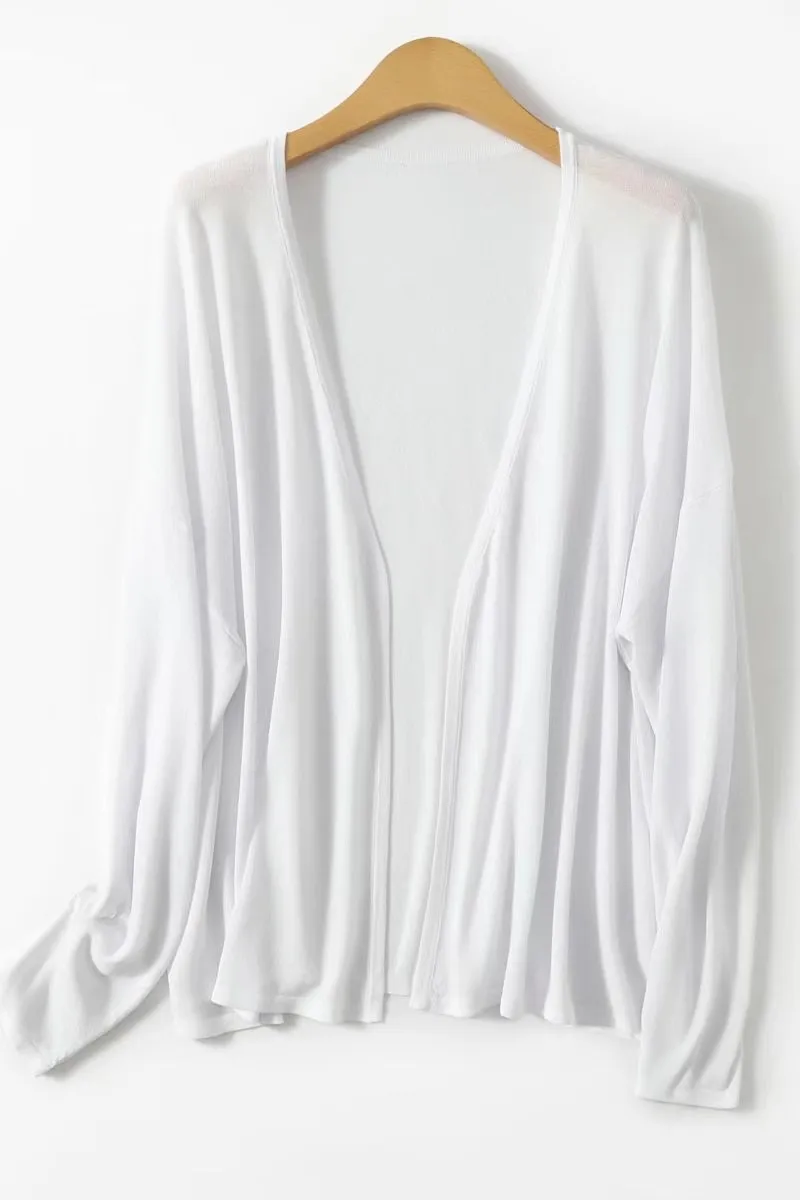 

Light, thin, cool and breathable. Summer thin style Tencel and linen sun-protection cardigan, air-conditioning shirt, shawl, ice