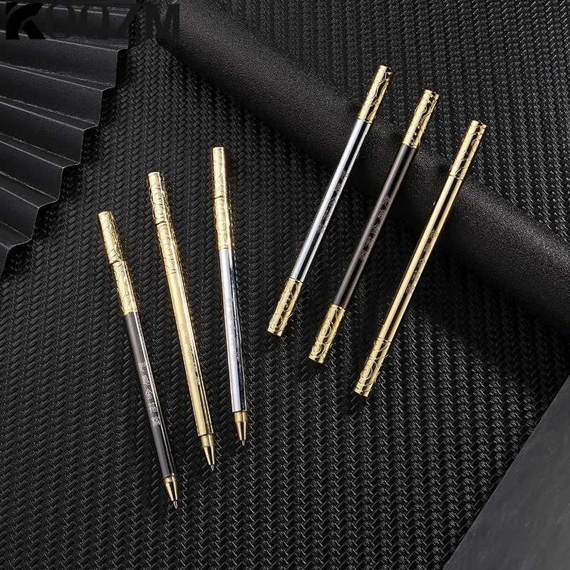 Gel Pen Handmade Brass Pen Creative Wishful Golden Hoop Stick Stationery Metal Gel Pen Business Retro Gold Signature Pen