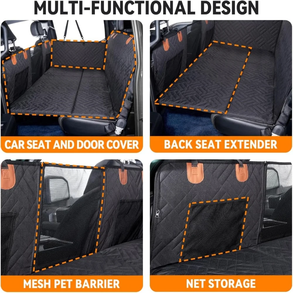 Car Pet Mat Car Rear Seat Dog Mat Anti Dirt Waterproof Pet Mat Scratch Resistant Portable Pet Rear Seat Protector Dog Hammock