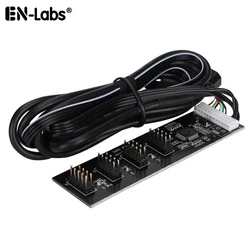 USB 2.0 9 Pin Hub, Internal Motherboard USB2 9/10Pin Header 1x4,1x2 Splitter Adapter Molex 4PIn Powered - 50CM