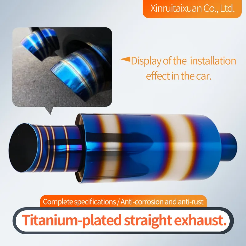 

Car Stainless Steel Modified Sports Car Sound Universal Exhaust Pipe Angled Tip