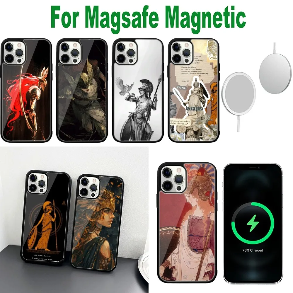 Greek Mythology Athena Phone Case For iPhone 16,15,14,13,12,11,Plus,Pro,Max,Mini Magsafe Magnetic Wireless Charging