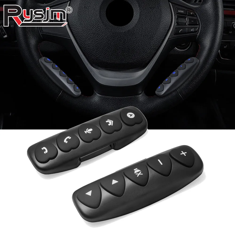 

Беспроводная кнопка управления на руле автомобиля, 10 клавиш, универсальный многофункциональный контроллер для радио, DVD, GPS, мультимедийной навигации