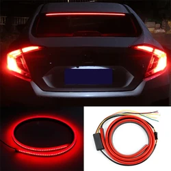 90CM 100CM LED Car High Mount Stop Brake Light Single Multiple Mode Car Turn Signal Running Light Auto Flexible Strips Universal