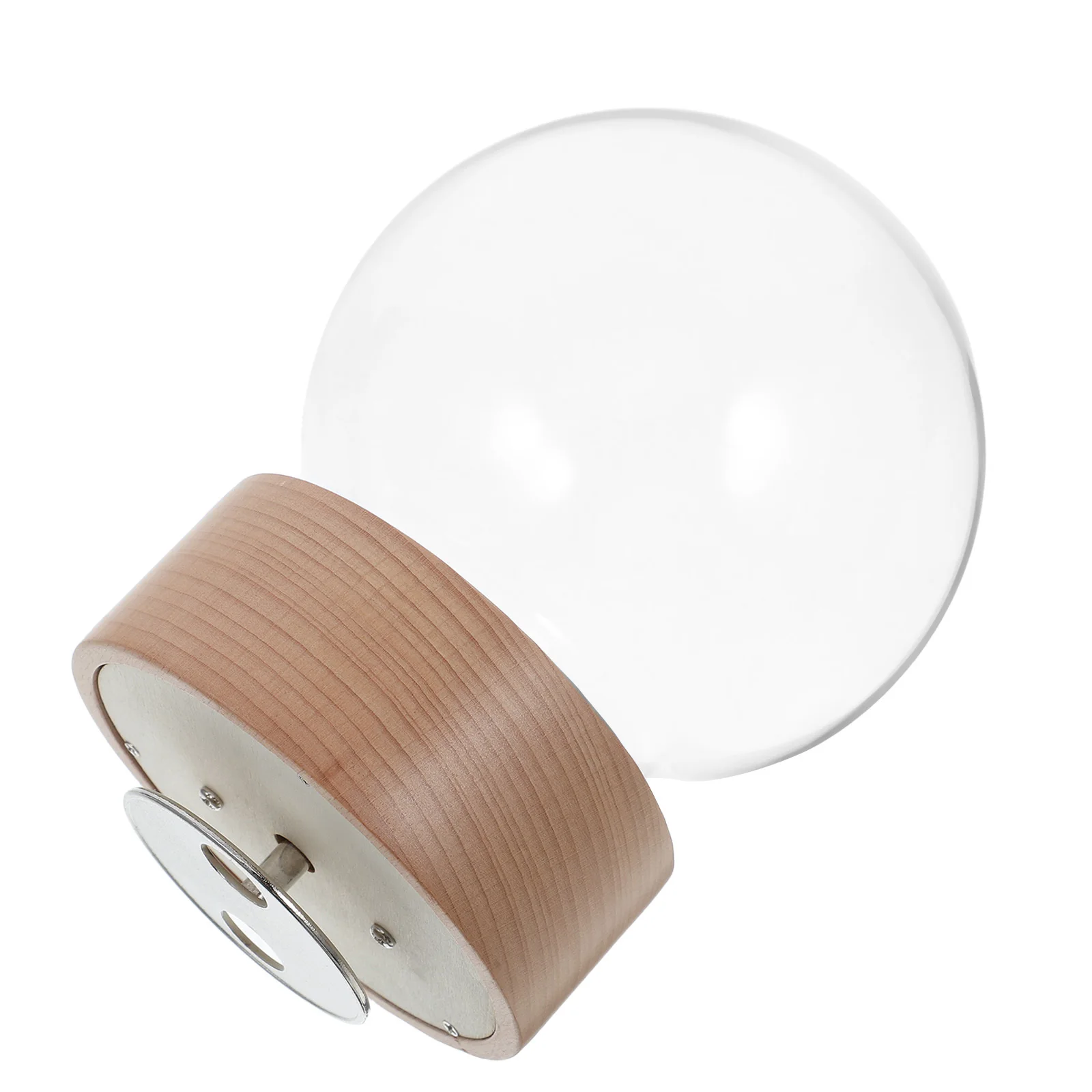 

Clear Snow Globe Music Box Glass Dome with Wood Base DIY Kit for Miniature Landscape Art Craft Projects Glass Dome with Base