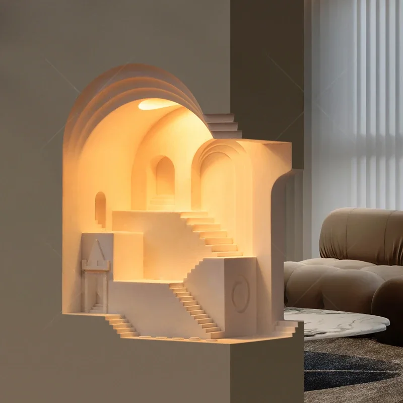 Monument Valley gypsum wall lamp embedded corner corner sensor lamp staircase embedded embedded ambient lamp niche lam