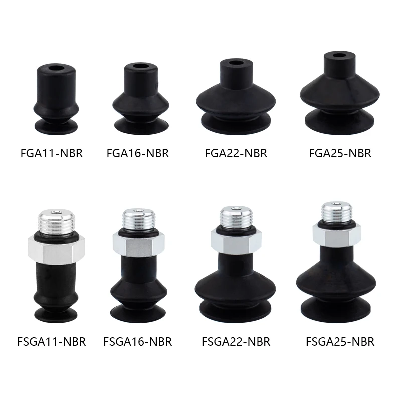 

5pcs/lot FGA Series Double Layer Vacuum Suction Cup FGA11-NBR FGA16-NBR FGA43-NBR FSGA14-NBR FSGA22-NBR FSGA63-NBR Black NBR