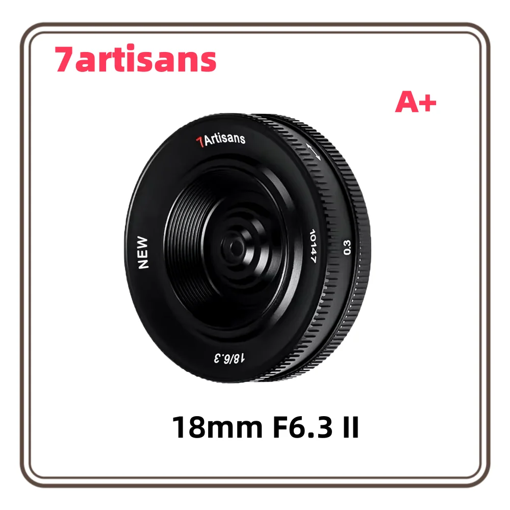 7artisans 18mm F6.3 Mark II UFO Lens, Compatible with Fuji X-Mount Mirrorless Cameras X-A3 X-A5 X-A7 X-Ｍ1 X-Ｍ2 X-Ｈ1 X-T1 X-T10