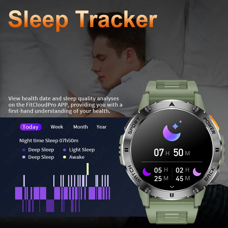 2025 LED Sports Watch For Xiaomi Smart watch AMOLED Screen Compass Waterproof BT Call Health Monitor Flashlight Outdoor Smartwat