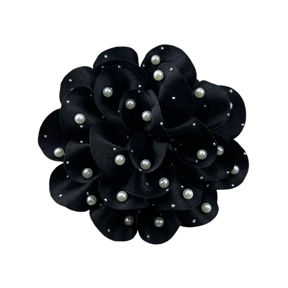 Party Brooch Elegant Floral Rhinestone Brooch Pearl-adorned Fashion Accessory for Bags Coats Hats Scarves Garments Floral Brooch