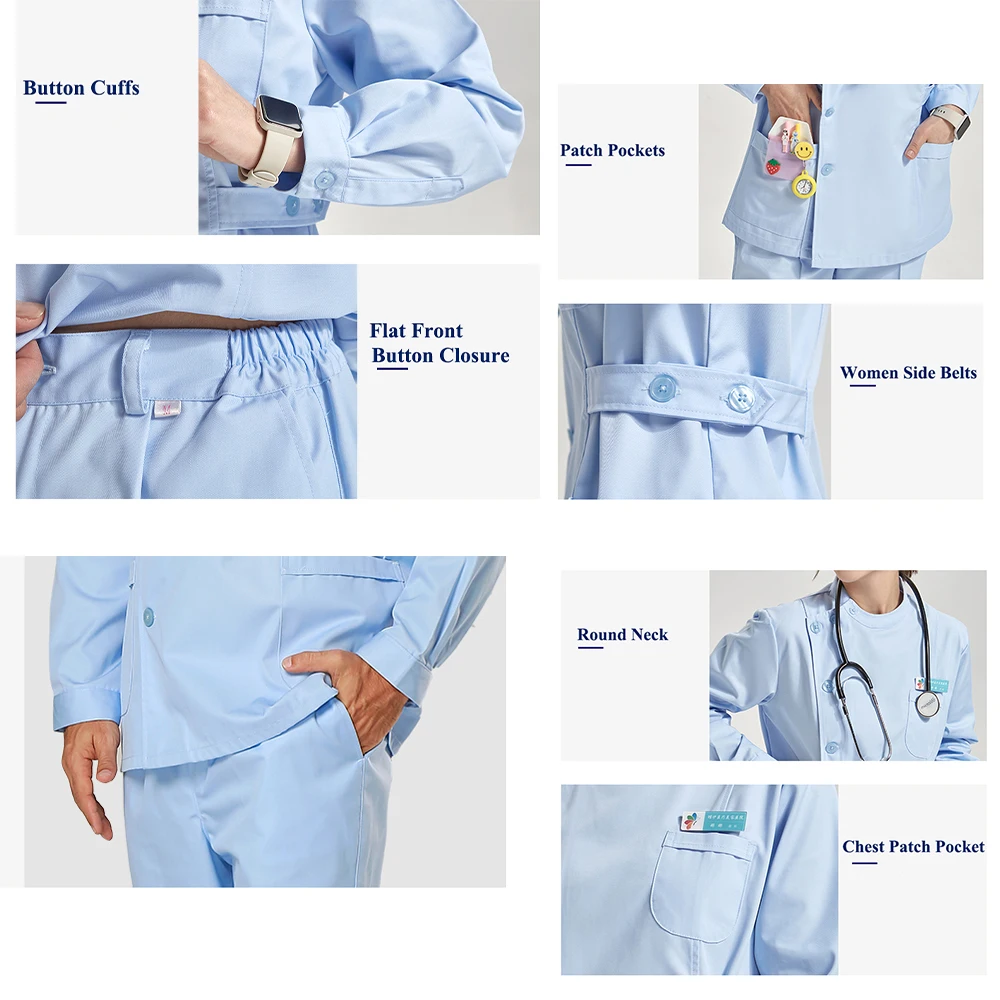 Odontologia uniforme enfermera mujer feminino enfermagem ชุดพยาบาลชุดเครื่องแบบผู้หญิงผู้ชาย