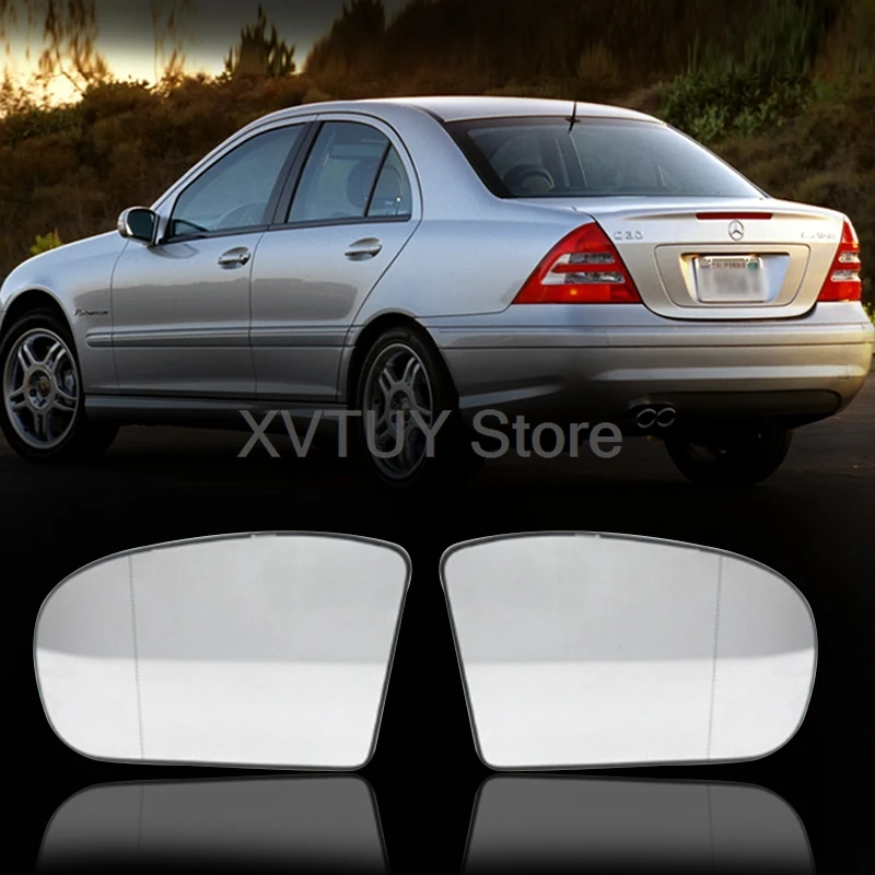 For 00-06 Mercedes-benz W203 W211 Rearview Mirror Reversing Lenses Replacement Car Exterior Side Reflective Rearview Lens Glass