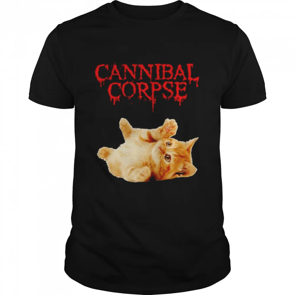 Cat CANNIBAL CORPSE Logo T-Shirt Krótki Rękaw Bawełna Czarny Mężczyźni S do 5XL BE1957