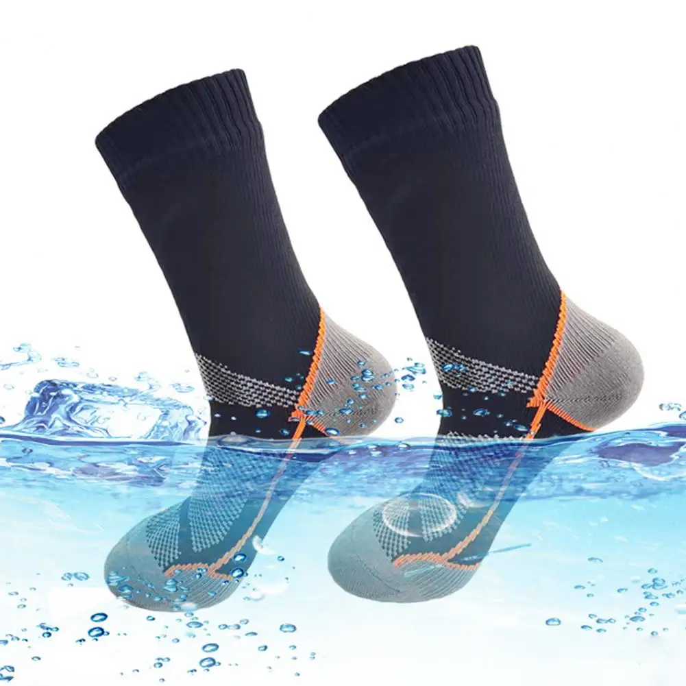 Calcetines impermeables para acampar, calcetines de compresión impermeables para actividades al aire libre, transpirables, absorben la humedad para hombres para esquiar