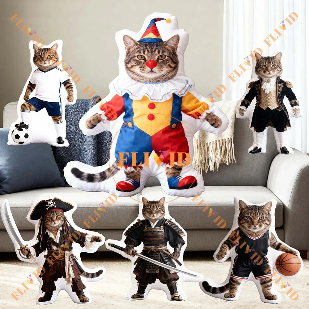 

Custom 3D Cat Dog Animals Photo Double Sided Throw Pillow,Personalized Pet Printed Throw Pillow ,Funny Cushion Home Decor Gift