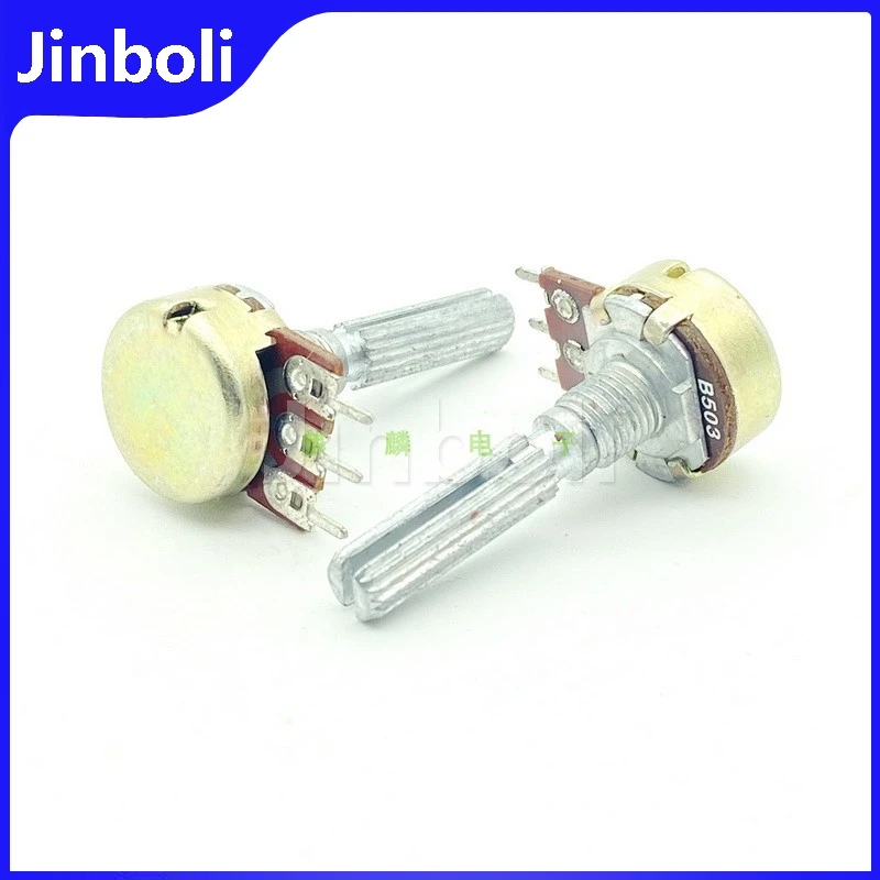 3 قطعة 16 نوع B50K 3-pin واحد الجهد مكبر للصوت مكبر صوت التحكم في مستوى الصوت قابل للتعديل المقاوم B503 مقبض 30 مللي متر