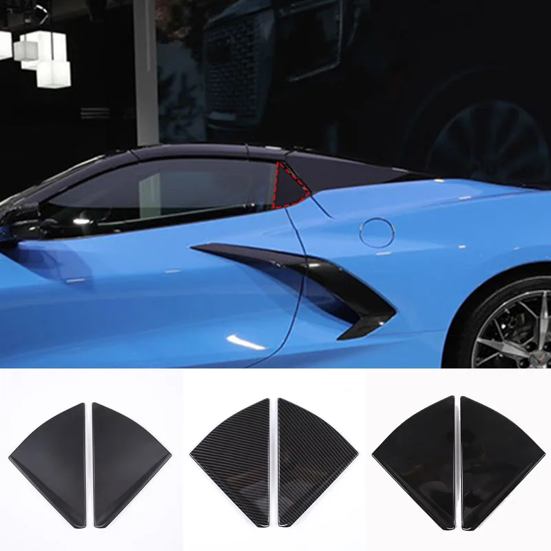 

For Chevrolet Corvette C8 Stingray Z51 Z06 2020-2023 Car Rear Triangle Window Shutters Triangle Sunshade Modified Car Decoration