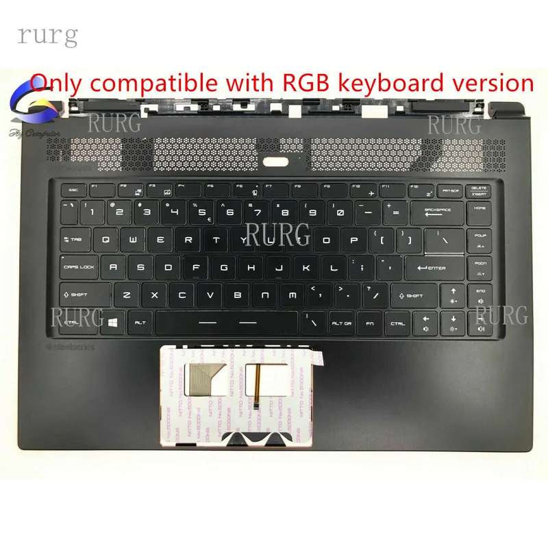 R+ Brand new, suitable for MSI GS65 MS-16Q1 GS65 8RF 15.6inch upper case palm rest protective cover RGB keyboard