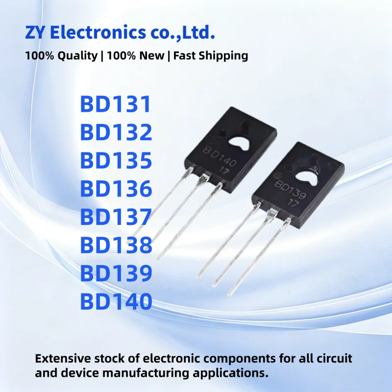 10PCS 100% New BD131 BD132 BD135 BD136 BD137 BD138 BD139 BD140 TO-126 power transistor