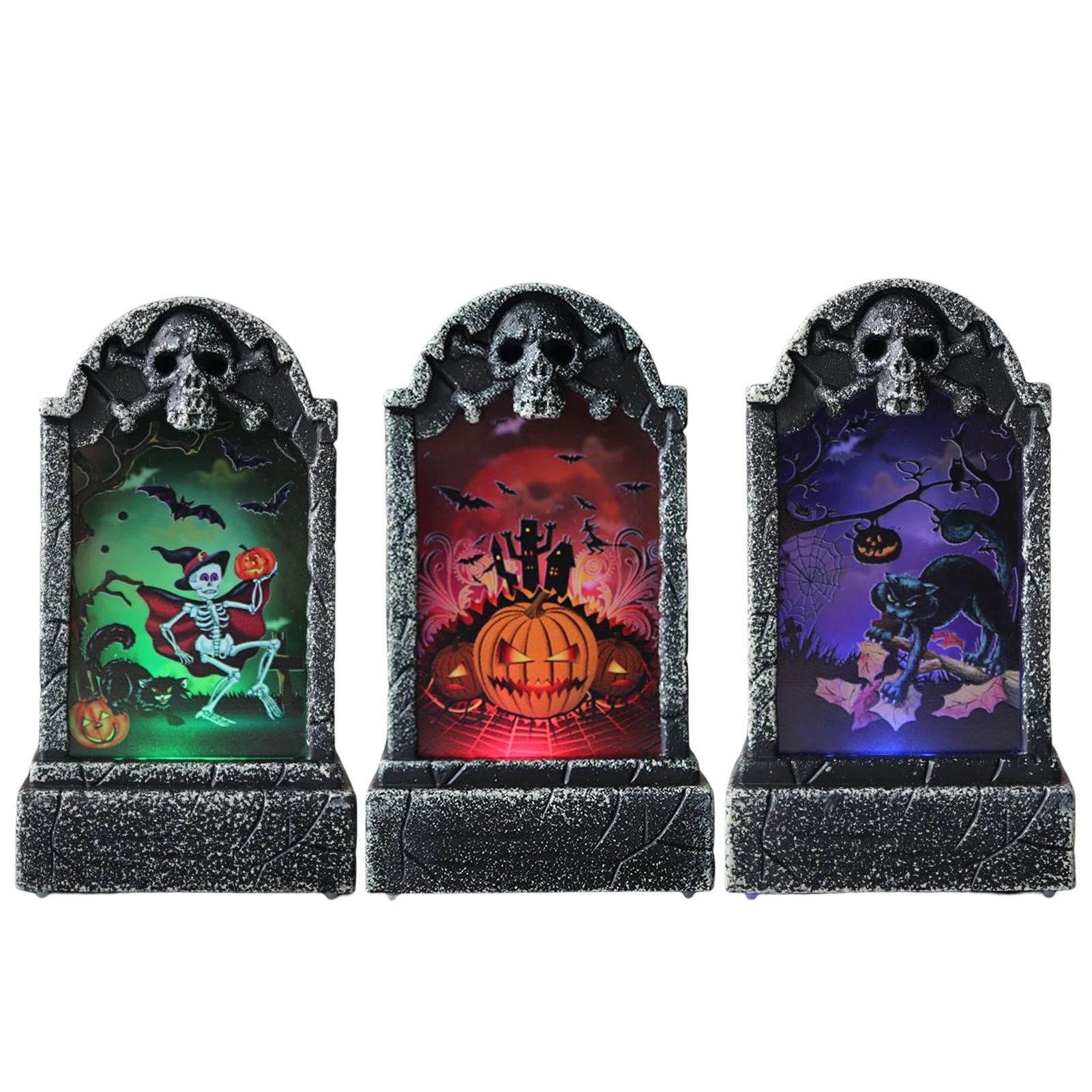 Halloween Tombstone LED Light Halloween Adding Atmosphere Props for Daily and Proposals Home Decor