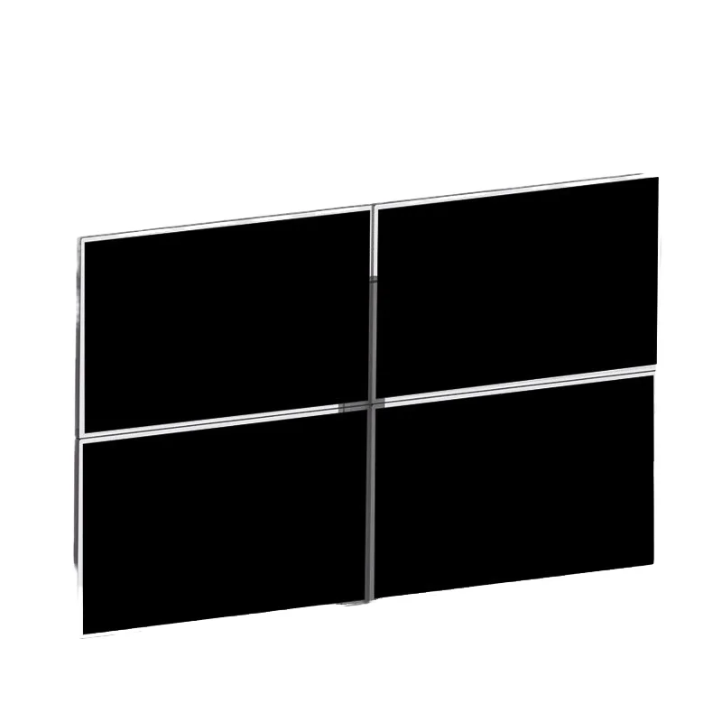 Four-monitor bracket, dual-screen installation, universal desktop, multi-screen rotating base, aluminum alloy silver