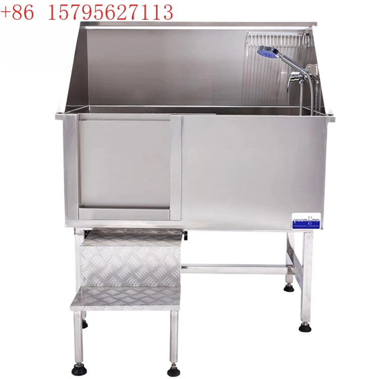 Yumei غسل الحيوانات الأليفة حمام سباحة للكلاب 304 حوض استحمام سميك من الفولاذ المقاوم للصدأ حوض استحمام متجر الحيوانات الأليفة حوض استحمام كبير #3