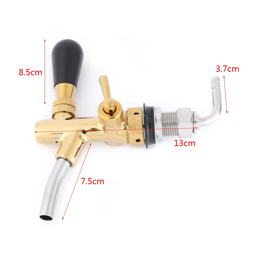 Beer Tap Adjustable Beer Tap Beer Faucet /8 Beer Faucet Stainless Steel /8 Adjustable Beer Tap Faucet Draft Shank Home Bar
