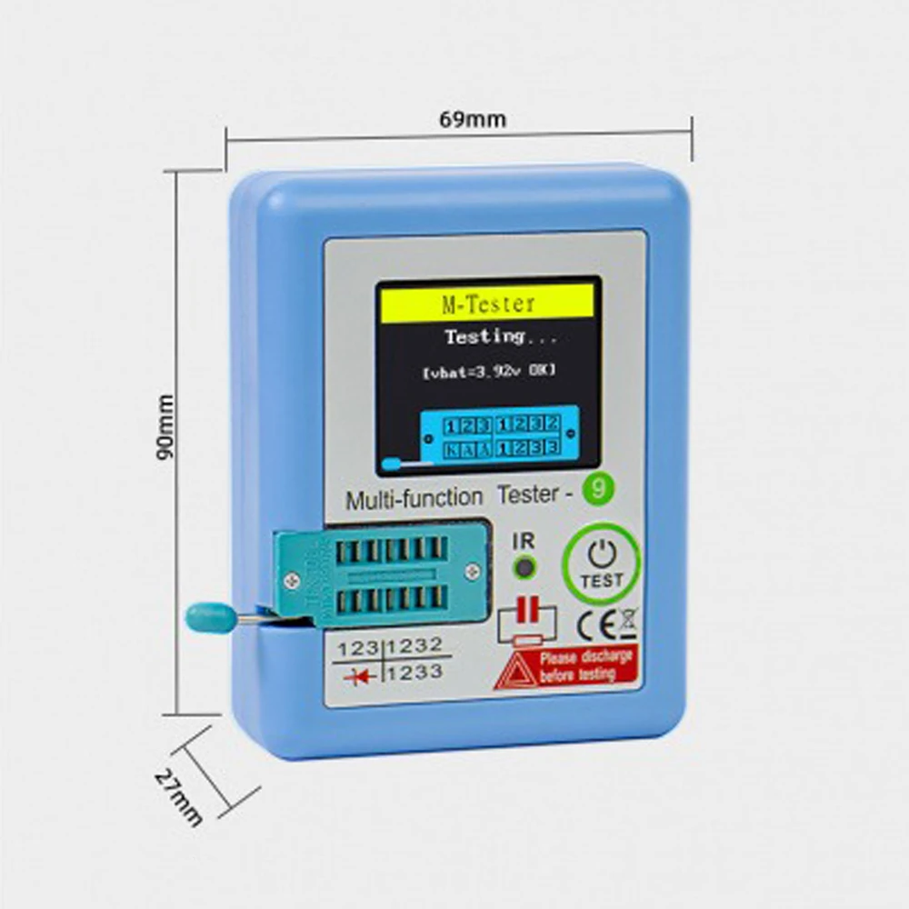 Multi-Function Transistor Tester 1.8" TFT Color Screen LCR Meter Diode MOSFET Thyristor Capacitor Inductor IR Remote Decode Tool view 6