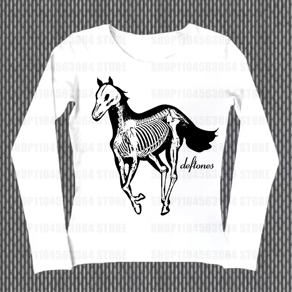 Deftones top shoujo girl style elegant babydoll gyaru retro slim fit cute cut 2025 2000s girl long sleeved T-shirt