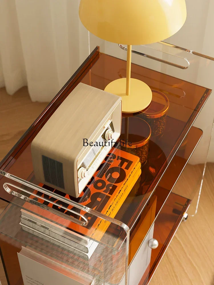 طاولة قهوة صغيرة متحركة yj21، خزانة جانبية بجوار الأريكة في غرفة المعيشة #5