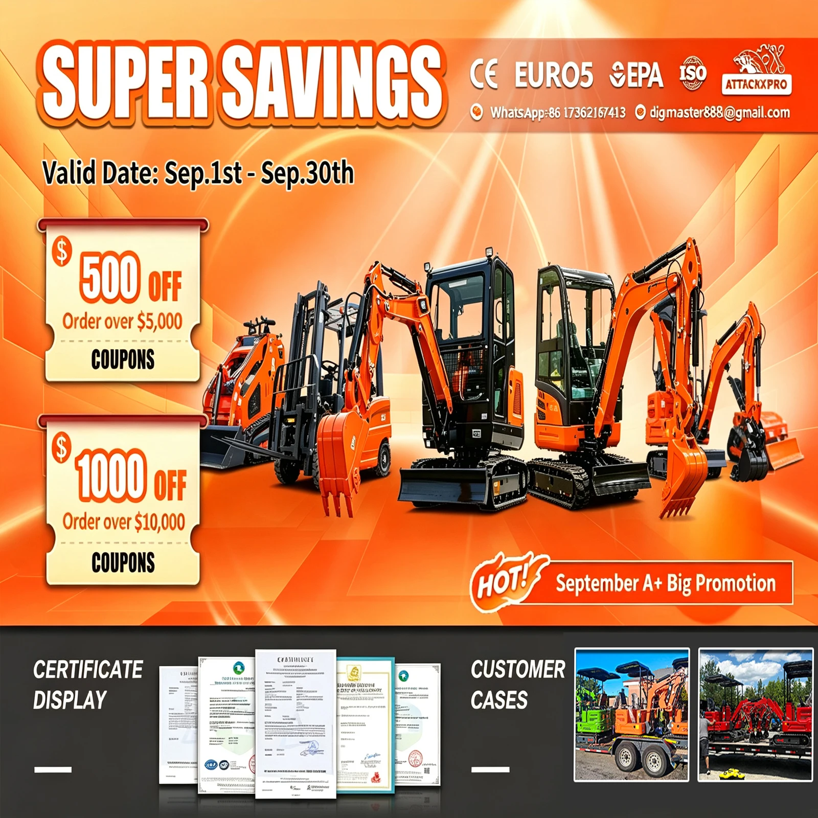 Heavy Duty 6Ton Mini Excavator with Cabin Yanmar Engine,Euro5 CE Hydraulic Working Tools for Agriculture & Building Work