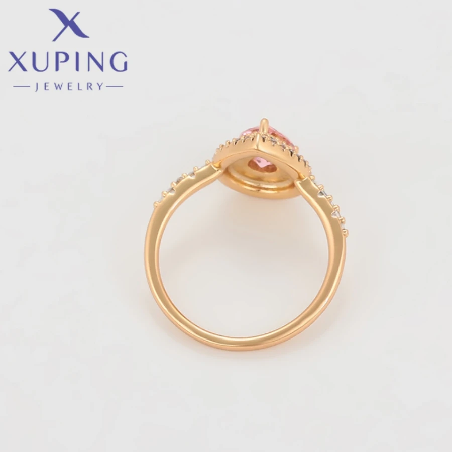 Xuping Jewelry Fashion New Ornaments European Gold Color Rings for Women Schoolgirl Christmas Exquisite Wedding Gifts X000655904