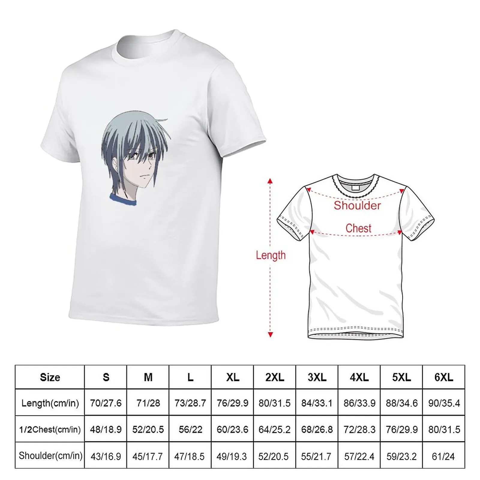 New yuki sohma T-Shirt customized t shirts hippie clothes slim fit t shirts for men