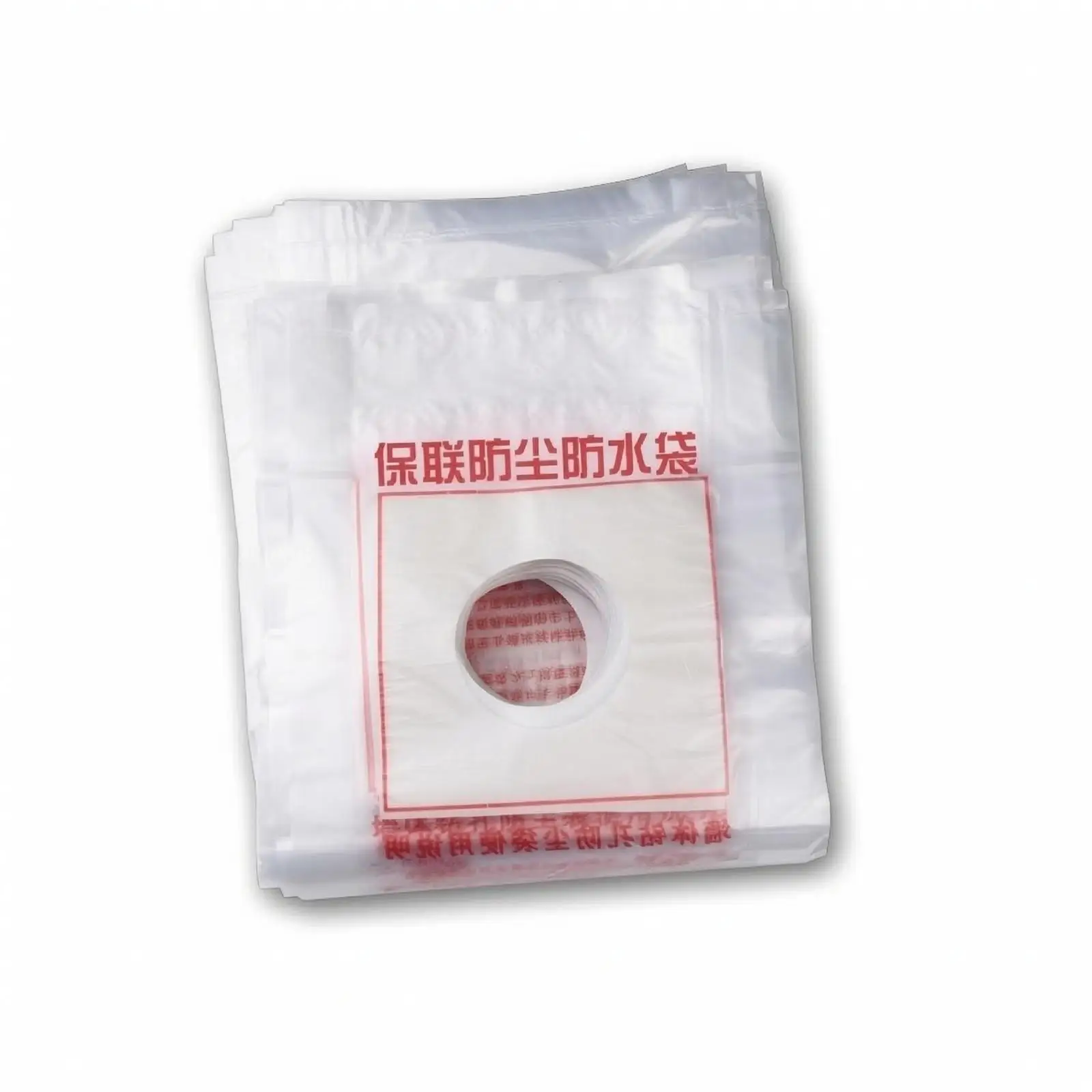 Plastic Dust Proof Cover 10 Pack with Red Marked Border for Wall Drilling Debris Bag Work Surface Protection