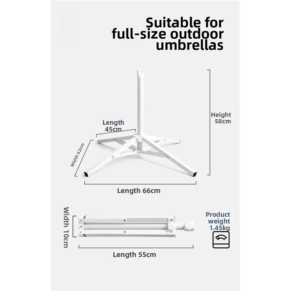 For Windy Conditions Folding Umbrella Anchor Foldable Outdoor Umbrella Base Foldable Umbrella Holder White Wind Resistant