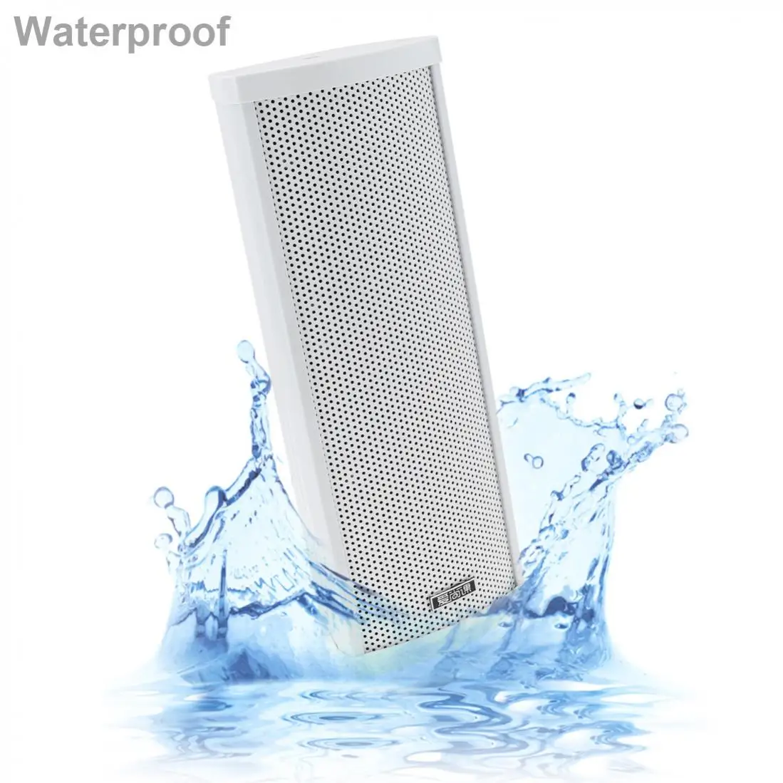 20W Fashion Mini Rectangular Outdoor Wall-mounted Waterproof Speaker Public Broadcast Speaker for Park / School / Shopping Mall