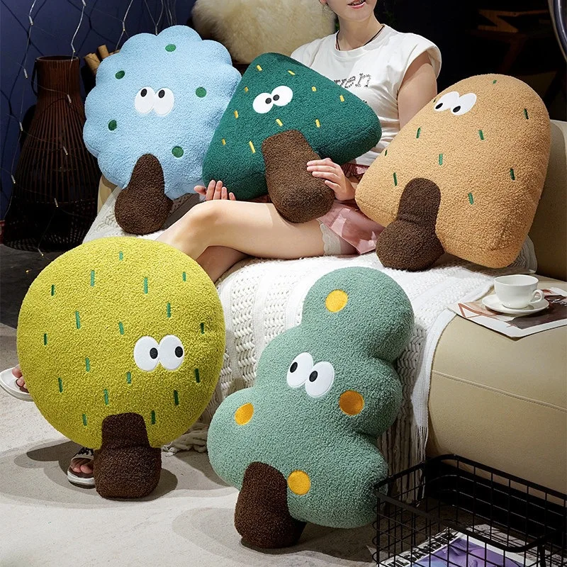 

Creative Cute Little Tree Throw Pillow Plush Toy Pine Tree Doll Home Pillow Lifelike Animals Simulation Stuffed Kawaii Toy Gifts