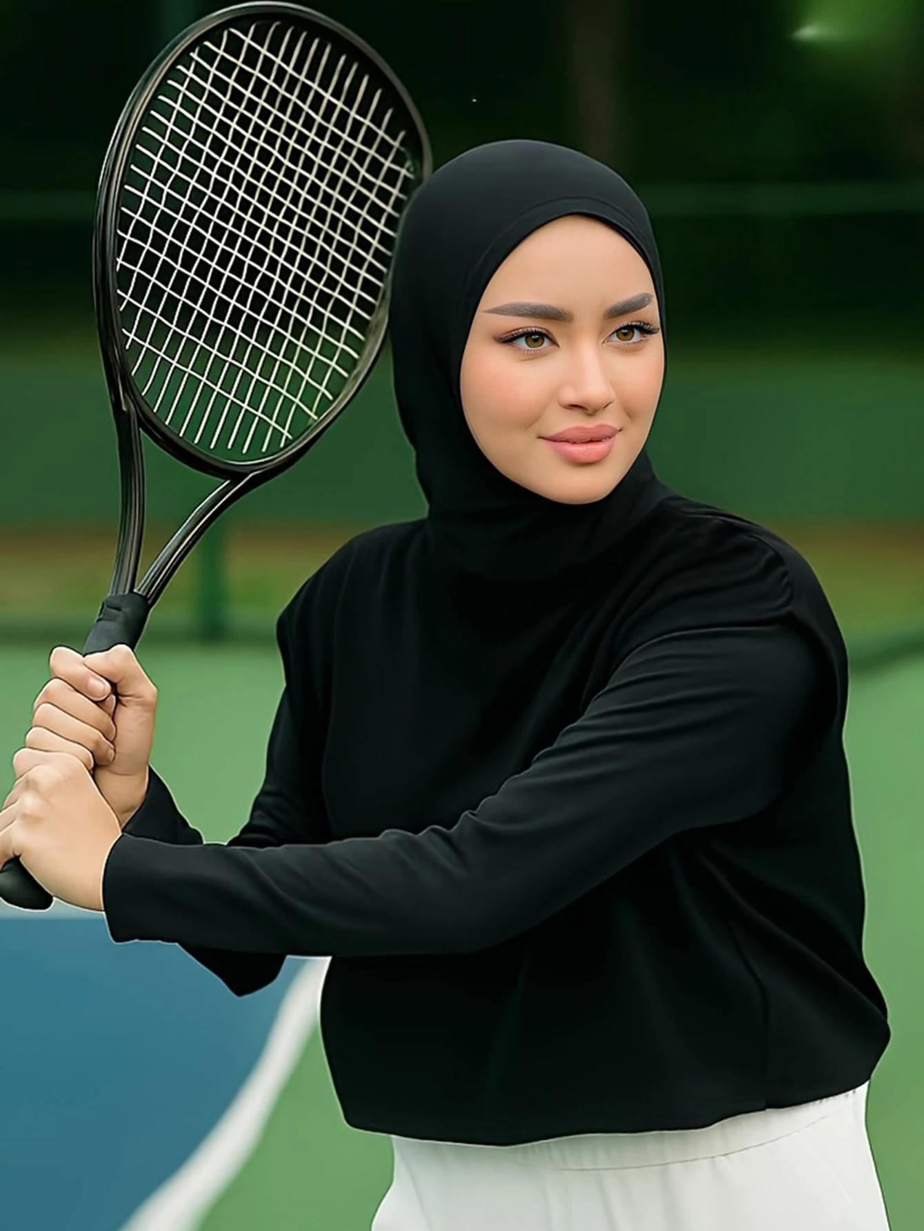 

Premium Sports Hijab Undercap with Flexible Structure Instant Full Coverage Breathable Headscarf Ramadan Eid Hijab