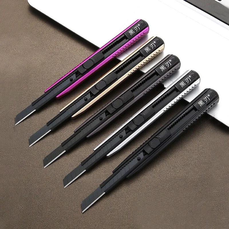 Small art Utility Knife Black Blade Thickened Paper Cutter Multi-function Manual Knife Disassembly Express Unpacking Artifact