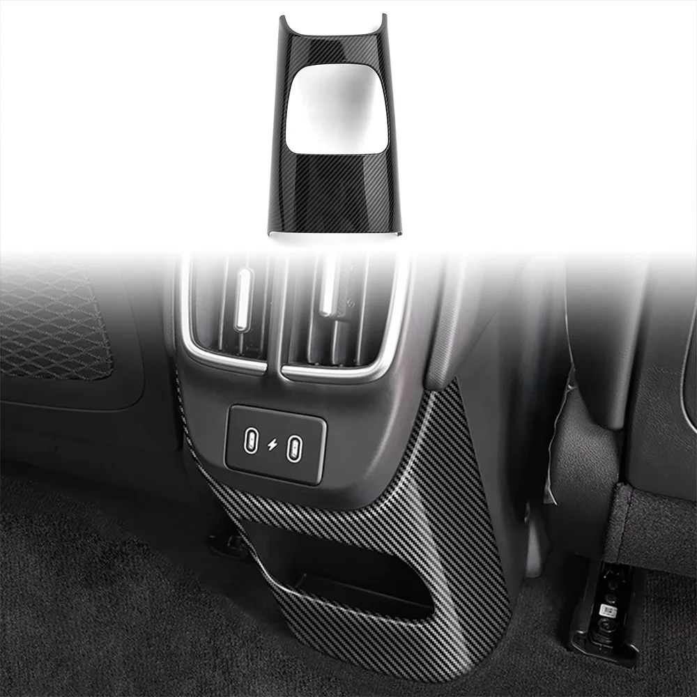 

Для Hyundai IONIQ 6, антикварная рамка на заднее сиденье, задняя крышка вентиляционного отверстия, автомобильный стиль из углеродного волокна, аксессуары для интерьера