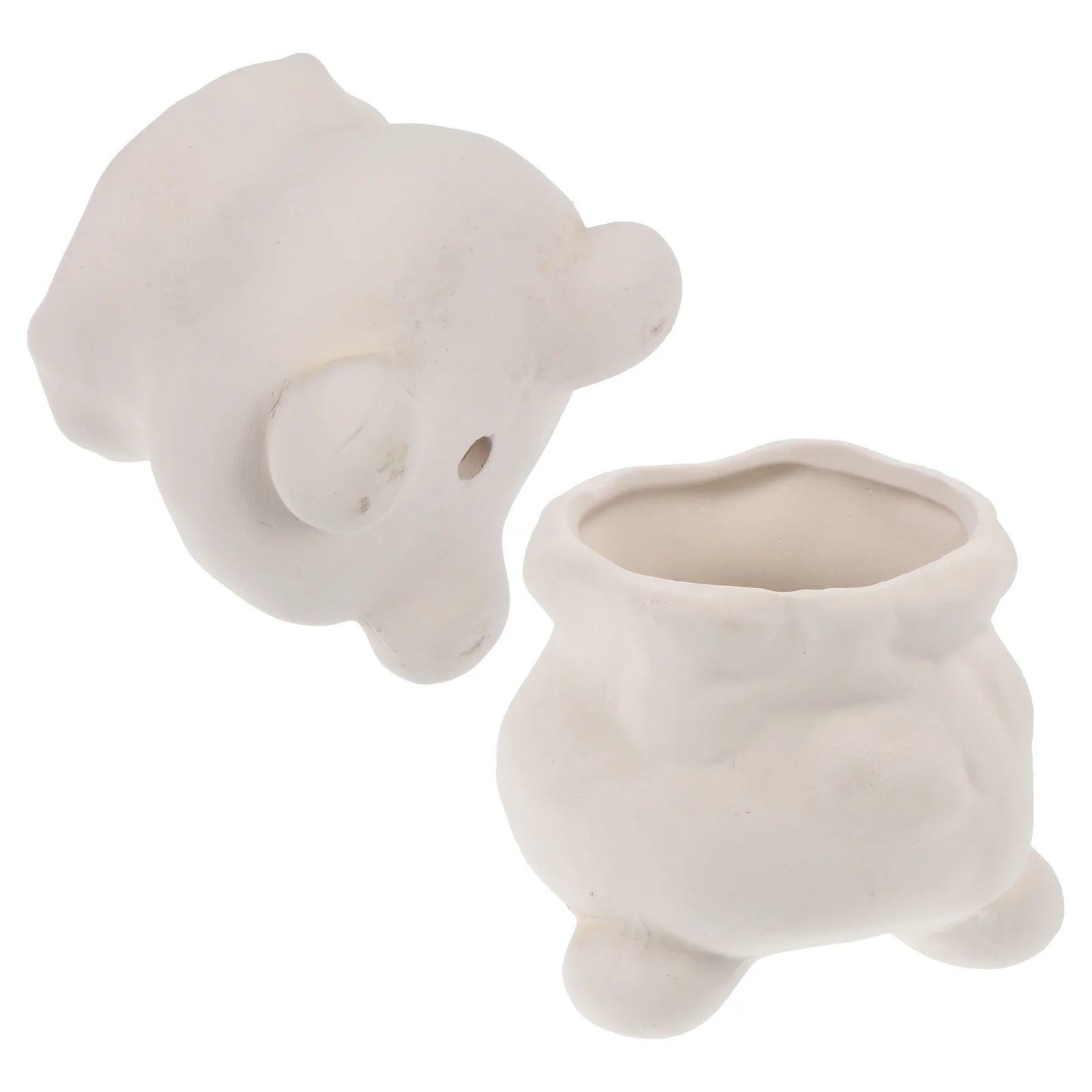 

2Pcs White Clay Pots for Kids to Paint DIY Graffiti Planters Arts and Crafts Activity Set Home School Garden Decoration Unique