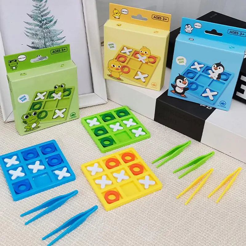 

Funny Tic-Tac-Toe Board Game 2 Players Leisure Intelligent Family Games Parent-Child Interactive Competition Match Chess