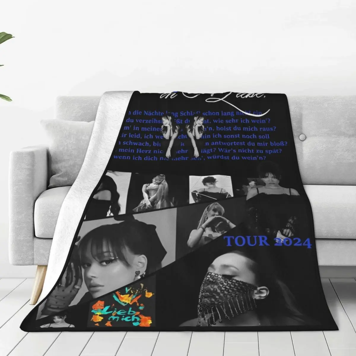 Ayliva German Singer Collage Blanket Music Album Office Flannel Bedding Throws For Outdoor Soft Warm Bedspread Birthday Gift